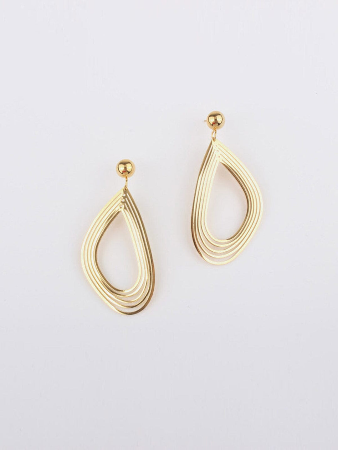 FASHION STAINLESS STELL GOLD DROP EARRINGS