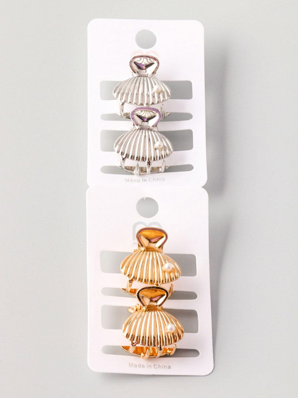 WOMEN'S GOLD & SILVER HAIR CLAW CLIPS