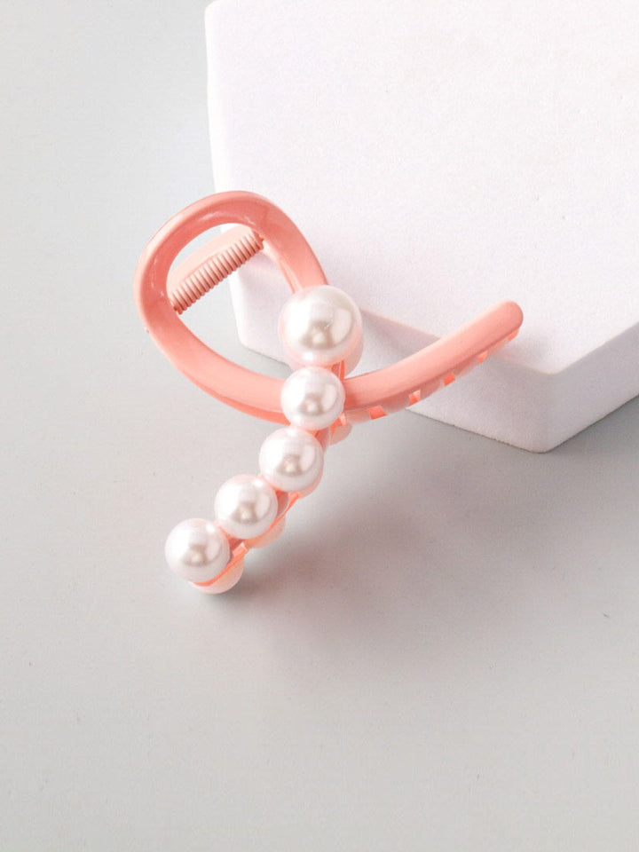 WOMEN'S ASSORTED COLORS PEARL HAIR CLAW CLIPS