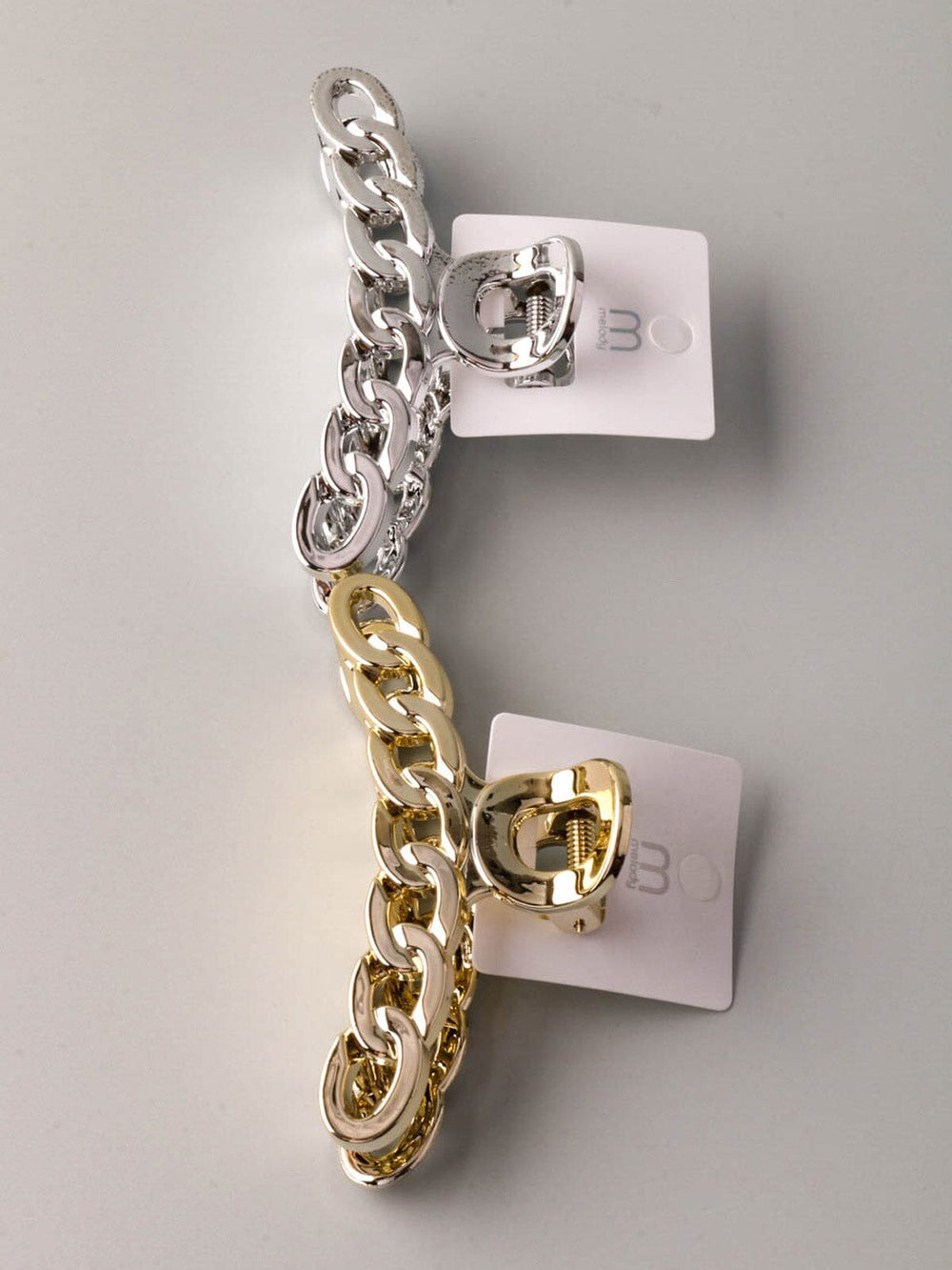 FASHION ASSORTED COLORS CHAIN CLAW HAIR CLIPS