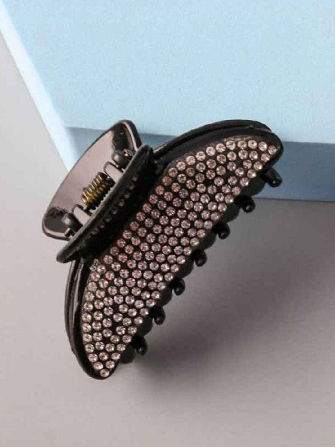FASHION BLACK RHINESTONES HAIR CLAW CLIPS