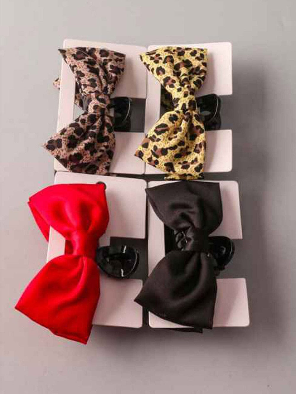 FASHION ASSORTED COLORS BOW HAIR CLAW CLIPS