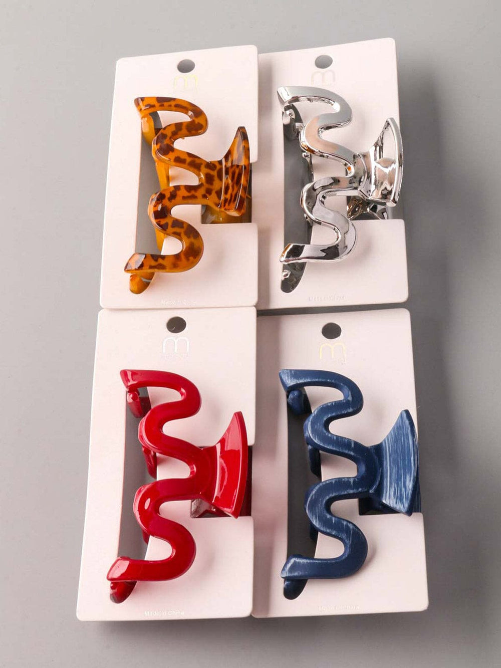 FASHION ASSORTED COLORS CLAW HAIR CLIPS