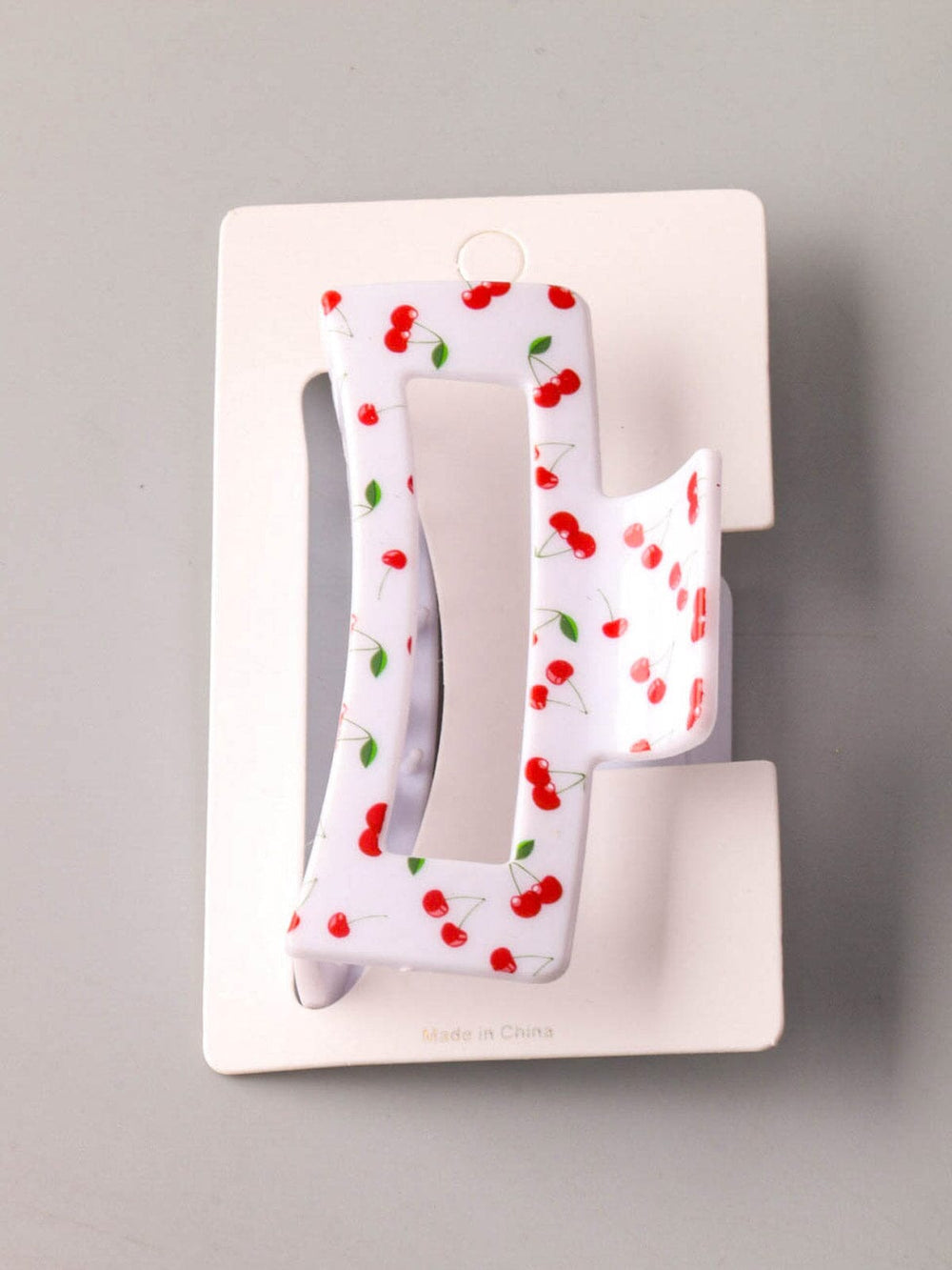 FASHION WHITE CHERRY CLAW HAIR CLIPS