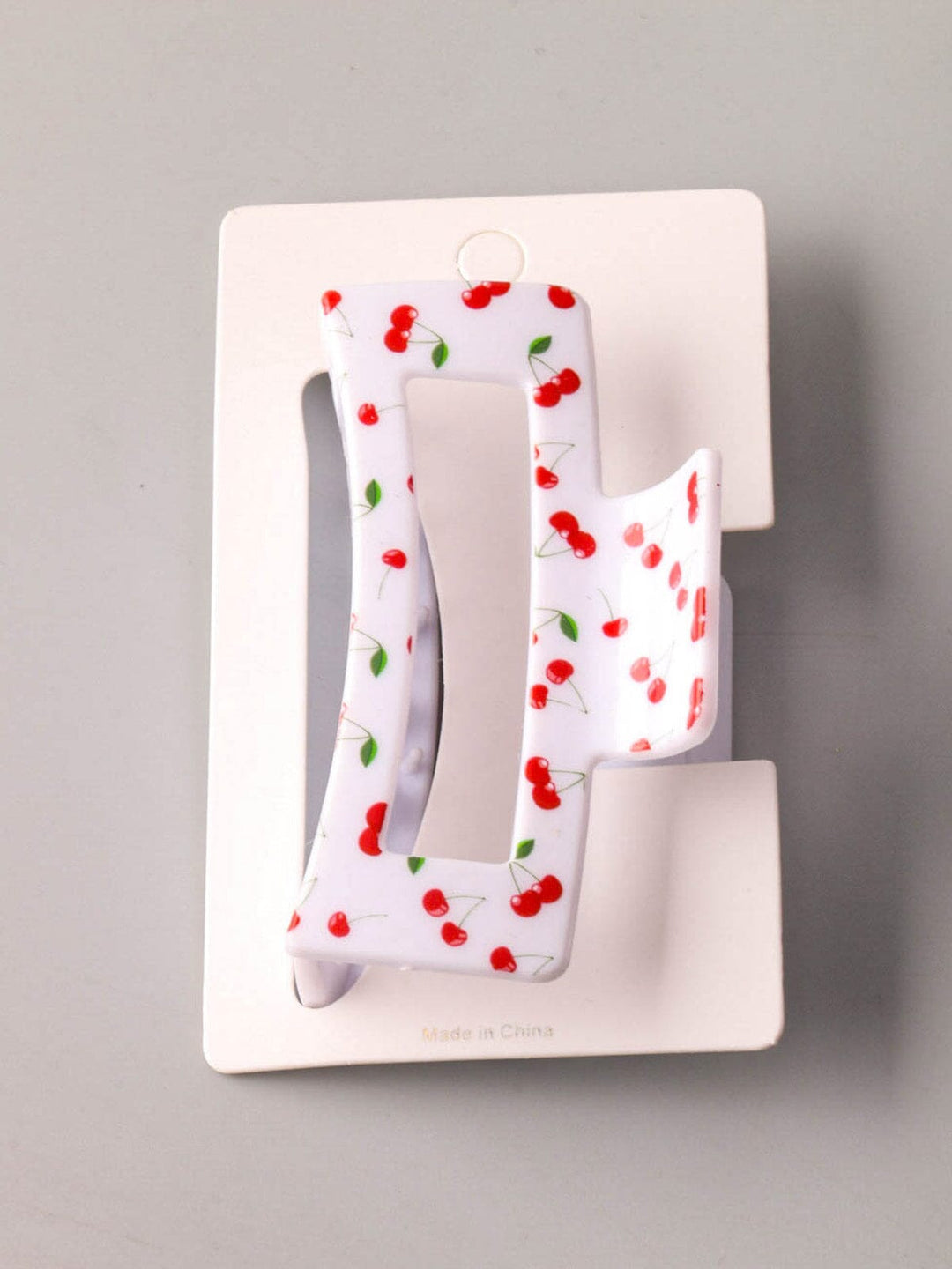 FASHION WHITE CHERRY CLAW HAIR CLIPS