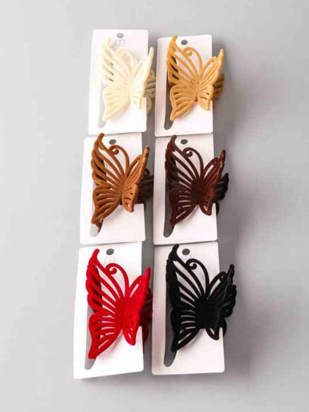 FASHION ASSORTED COLORS BUTTERFLY HAIR CLAW CLIPS