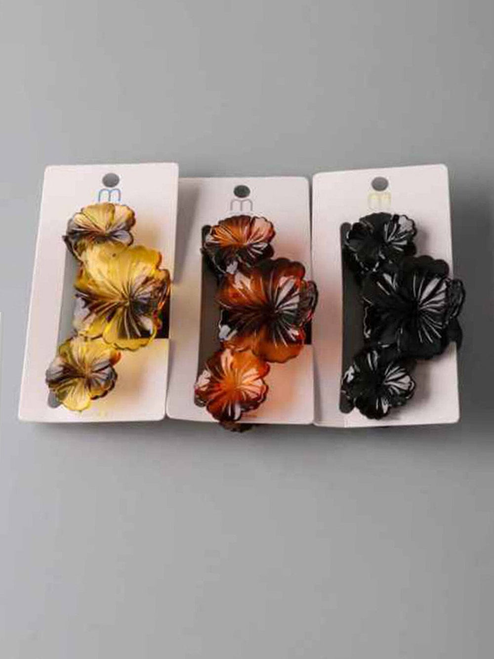 FASHION ASSORTED COLORS FLOWER HAIR CLAW CLIPS