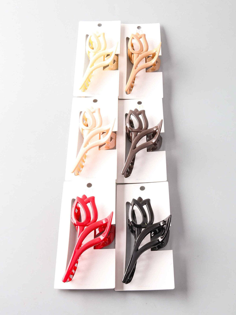 FASHION ASSORTED COLORS FLOWER HAIR CLAW CLIPS
