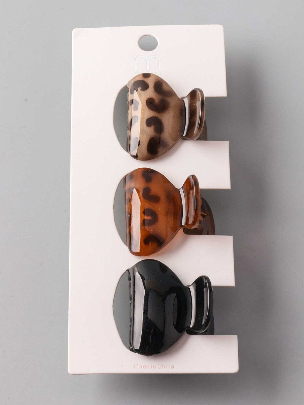FASHION ASSORTED COLORS ANIMAL PRINT HAIR CLAW CLIPS