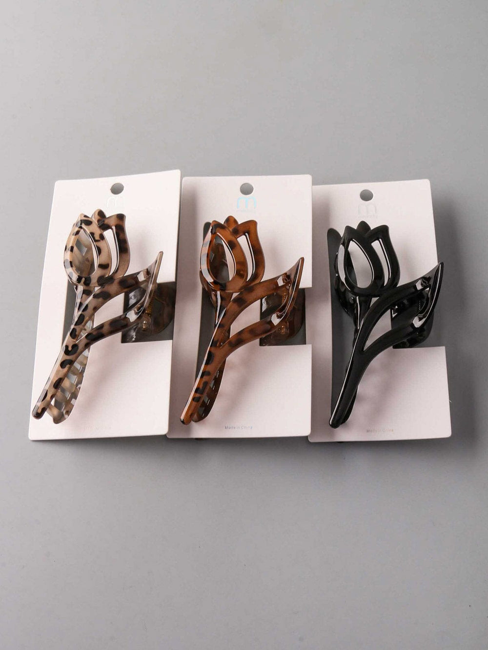 FASHION ASSORTED COLORS FLOWER HAIR CLAW CLIPS