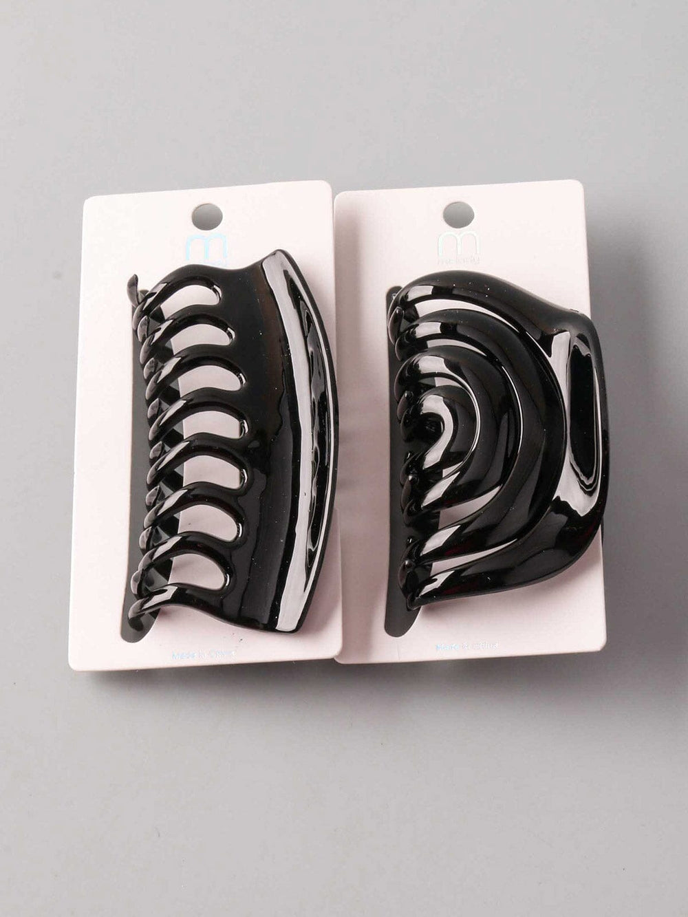 FASHION ASSORTED BLACK HAIR CLAW CLIPS