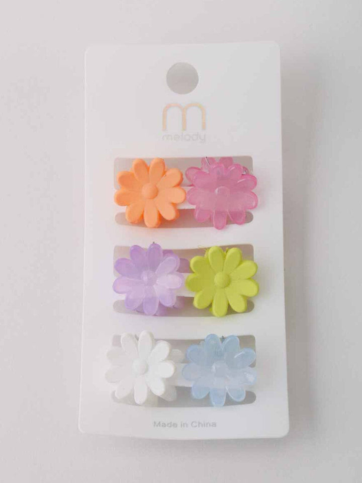 WOMEN'S ASSORTED COLORS FLOWER HAIR CLAW CLIPS