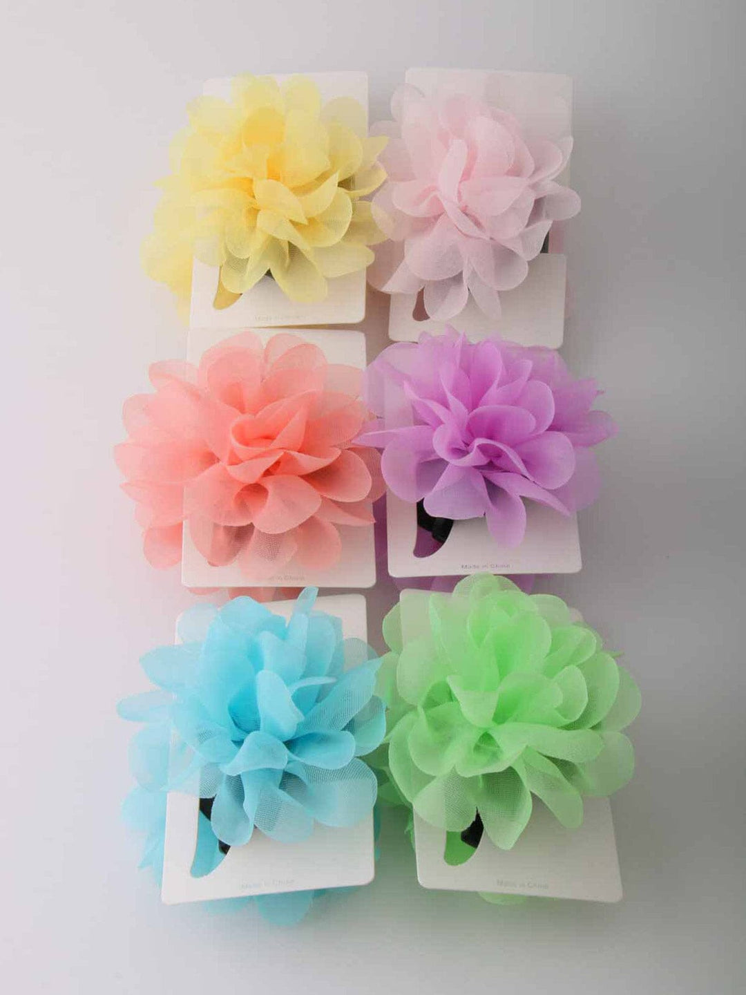 WOMEN'S ASSORTED COLORS FLOWERS HAIR CLAW CLIPS