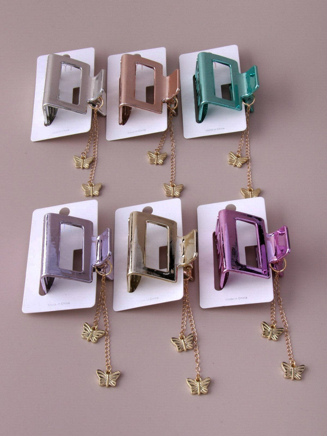 WOMEN'S ASSORTED COLORS CLAW HAIR CLIPS
