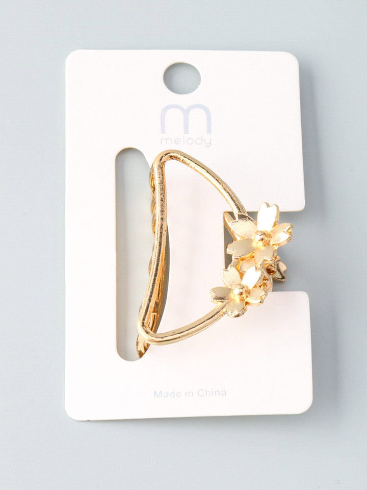 WOMEN'S GOLD FLOWER CLAW HAIR CLIPS
