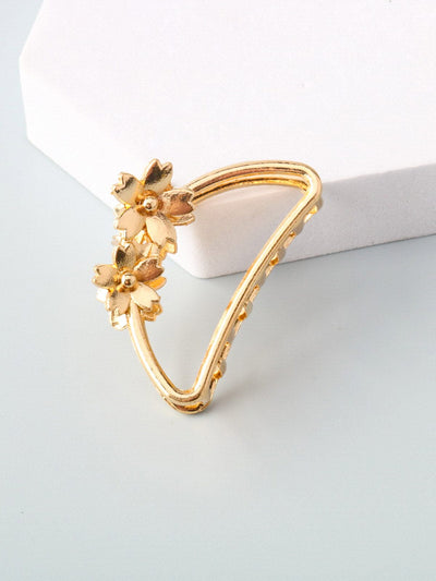 WOMEN'S GOLD FLOWER CLAW HAIR CLIPS