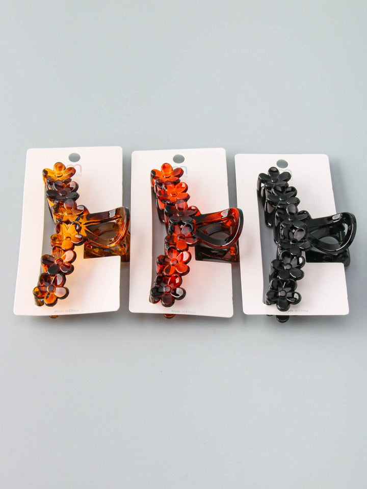 WOMEN'S ASSORTED COLORS FLOWER CLAW HAIR CLIPS