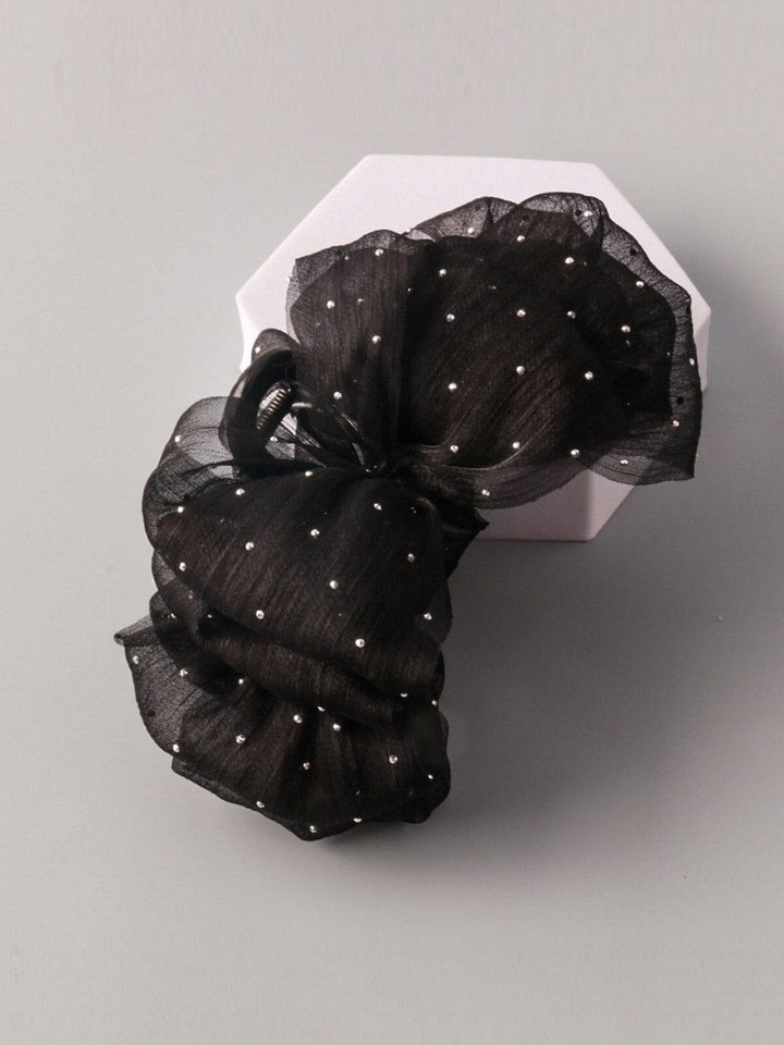 FASHION BLACK DETAILED CLAW HAIR CLIPS