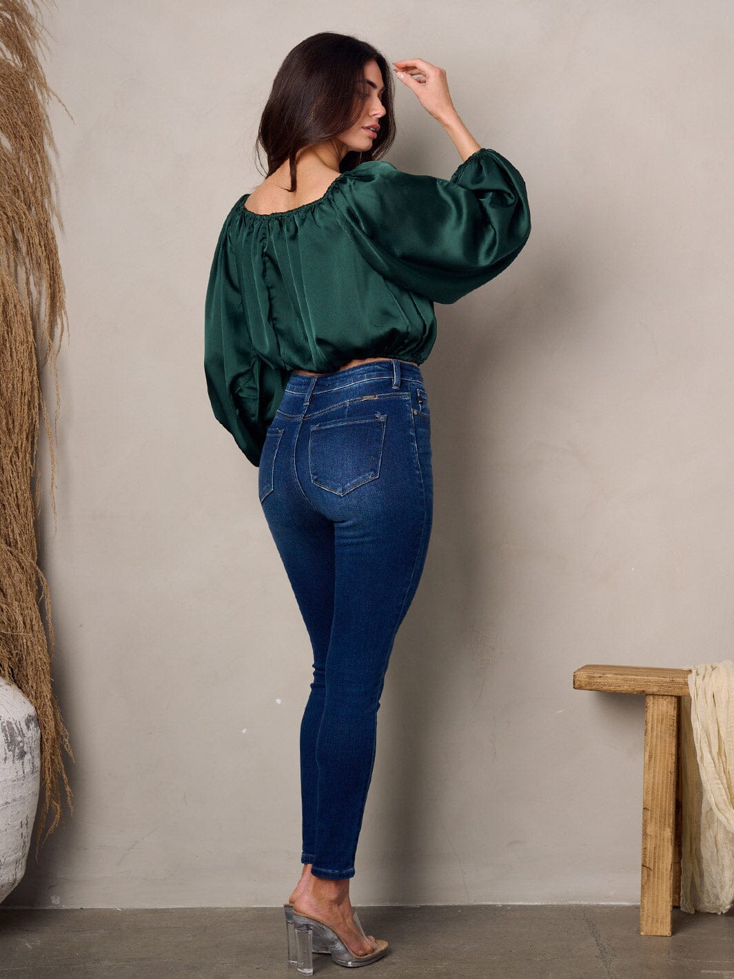 WOMEN'S LONG BALLON SLEEVE BLOUSE TOP