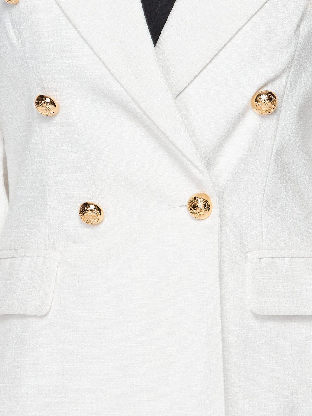 WOMEN'S LONG SLEEVE DOUBLE BUTTON FRONT POCKETS BLAZER