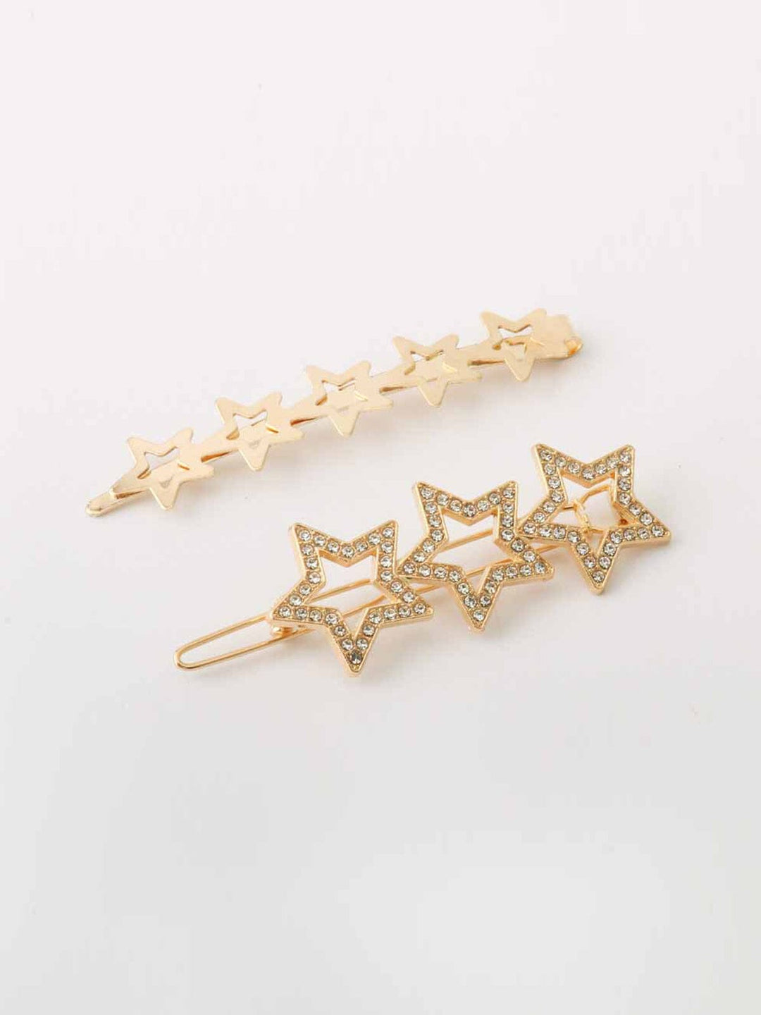 WOMEN'S GOLD & SILVER STARS HAIR CLIPS