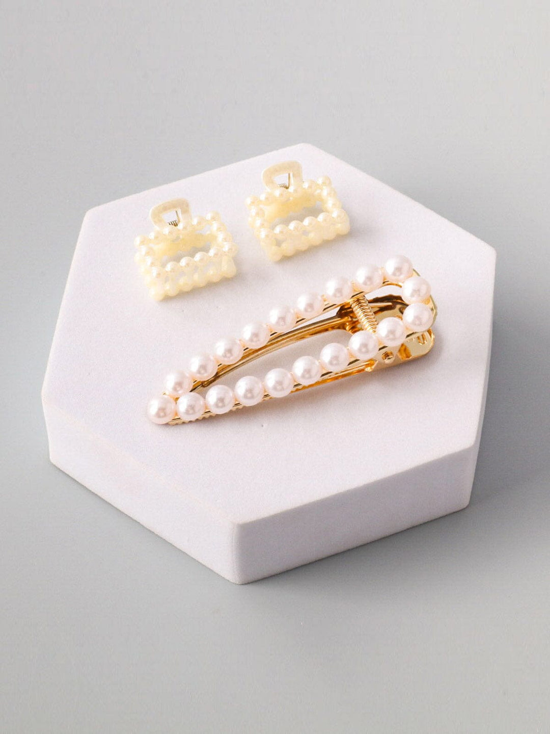 WOMEN'S PEARL CLAW HAIR CLIPS