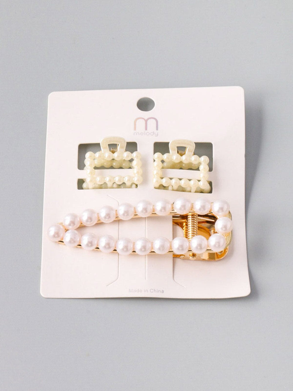 WOMEN'S PEARL CLAW HAIR CLIPS