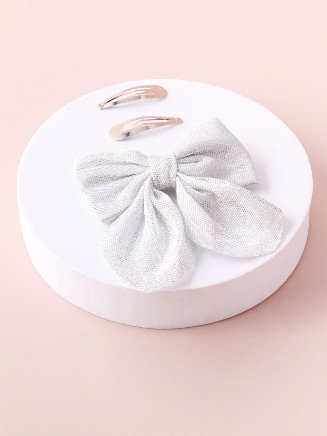 WOMEN'S FASHION ASSORTED COLORS SHIMMER BOW HAIR CLIPS