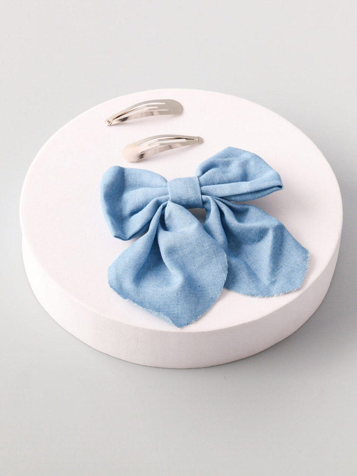WOMEN'S FASHION ASSORTED DENIM BOW HAIR CLIPS