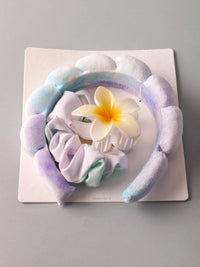 FASHION TIE DYE HEADBAND & HAIR CLIP SCRUNCHIE 3PCS. SET