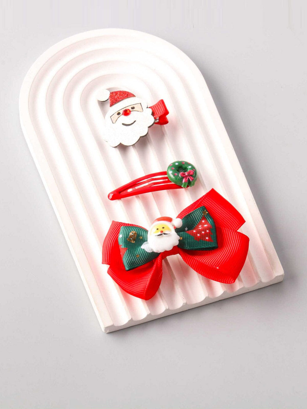 FASHION ASSORTED HOLIDAY HAIR CLIPS 3PCS. SET