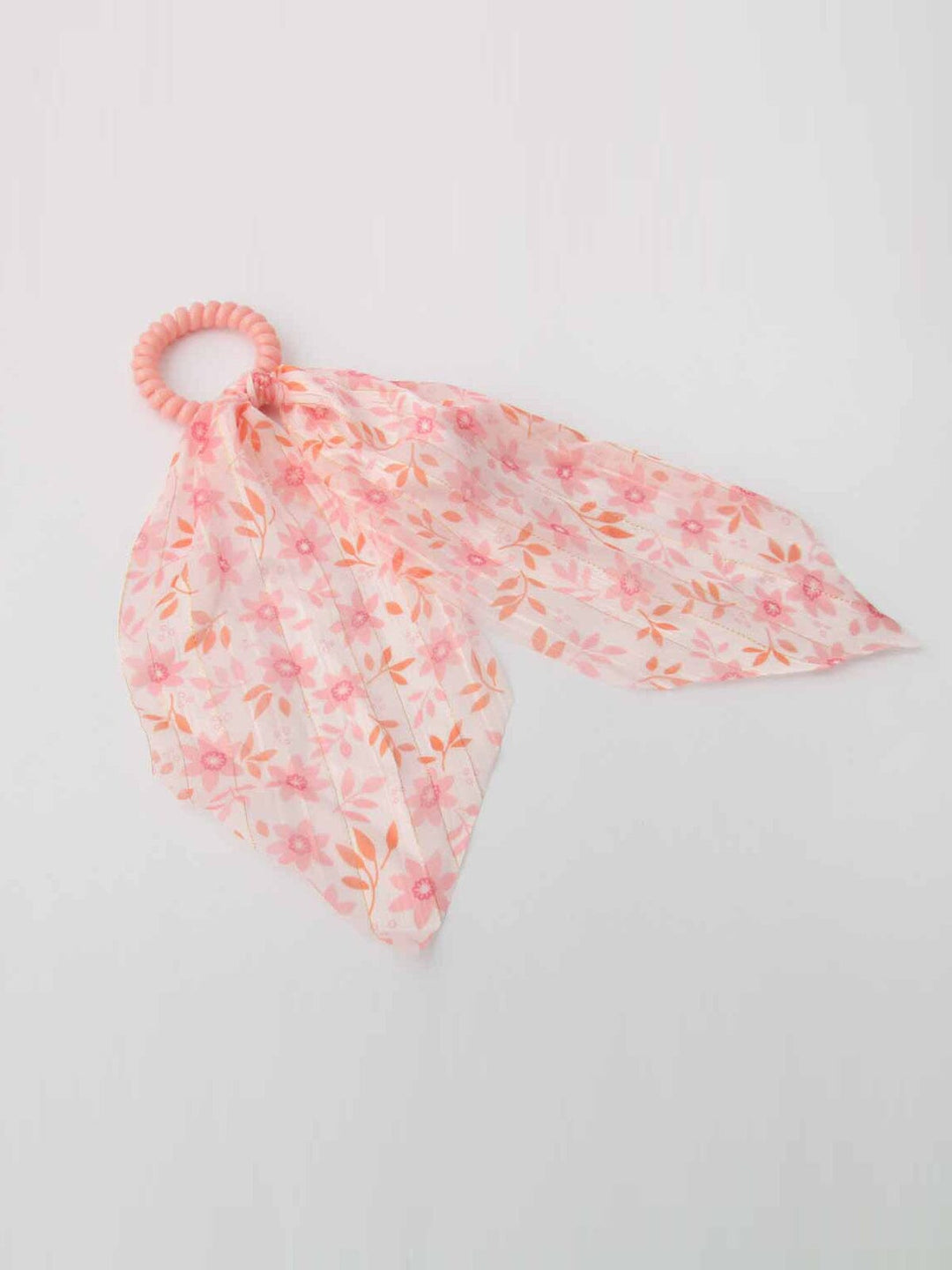 WOMEN'S ASSORTED COLORS FLORAL HAIR SCRUNCHIES