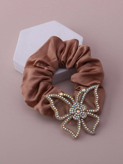 WOMEN'S ASSORTED COLORS BUTTERFLY HAIR SCRUNCHIES