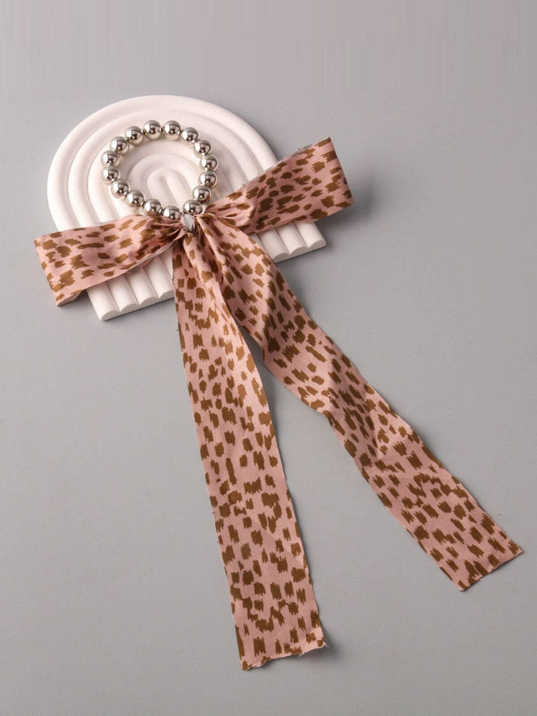 FASHION ASSORTED COLORS ANIMAL PRINT BOW SCRUNCHIES