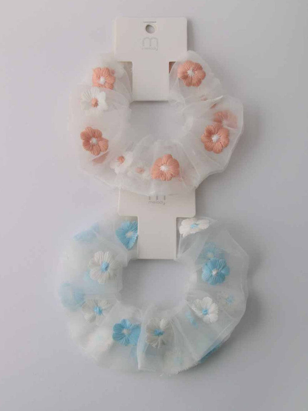 WOMEN'S ASSORTED COLORS FLOWER HAIR SCRUNCHIES