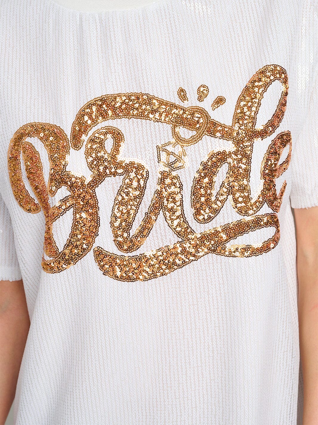 WOMEN'S SHORT SLEEVE FRINGE SEQUINS MINI DRESS