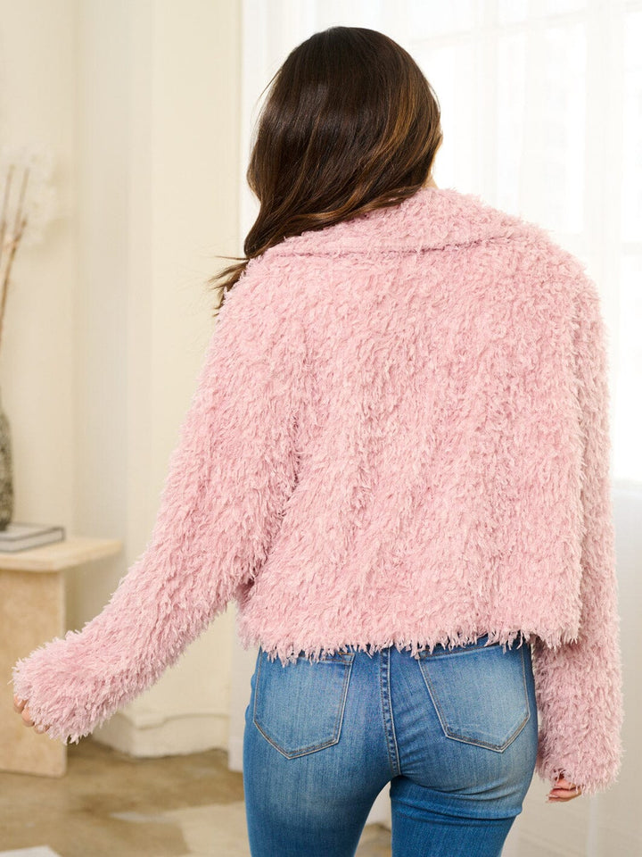 WOMEN'S LONG SLEEVE OPEN FRONT COLLAR JACKET