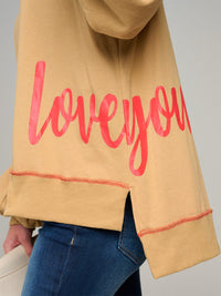 WOMEN'S LONG SLEEVE GRAPHIC HIGH-LOW OVERSIZED TOP