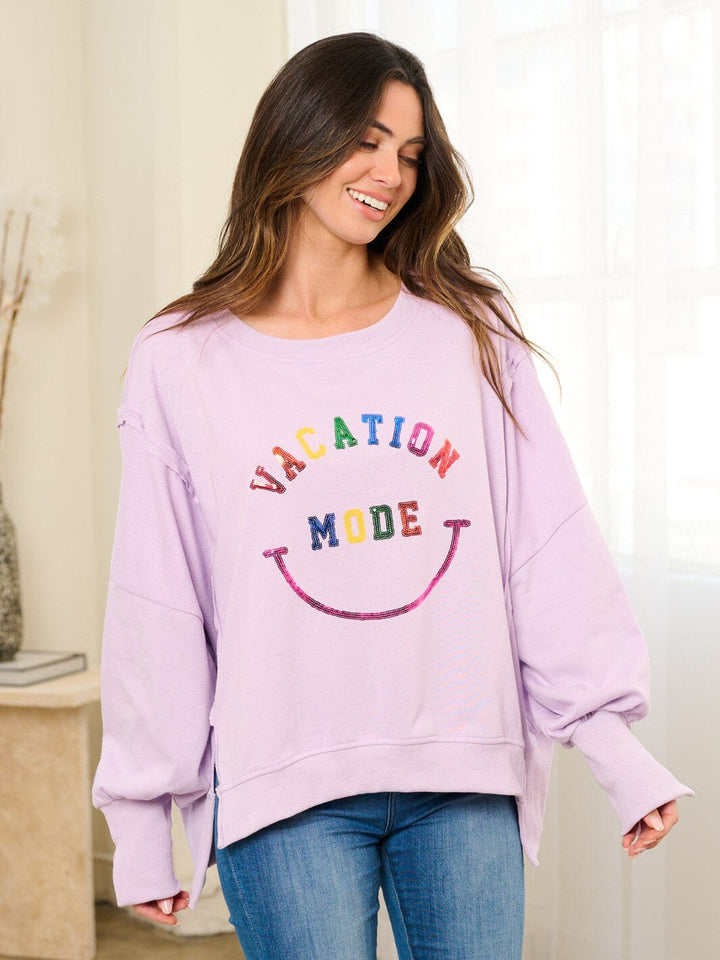 WOMEN'S LONG SLEEVE GRAPHIC TOP