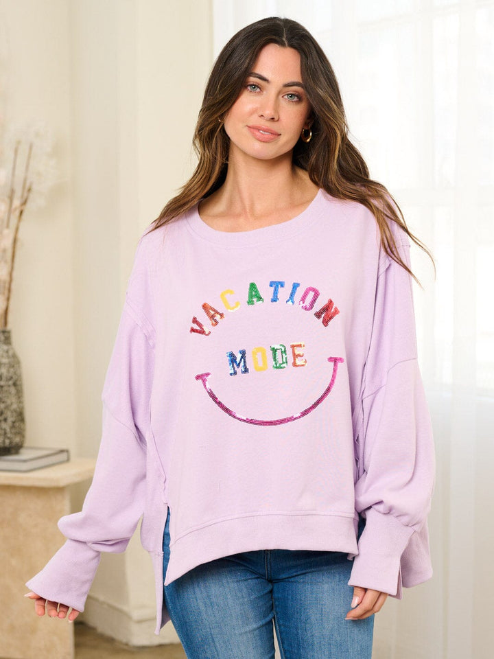 WOMEN'S LONG SLEEVE GRAPHIC TOP