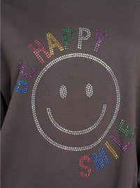 WOMEN'S LONG SLEEVE STUDS GRAPHIC PULLOVER SWEATER
