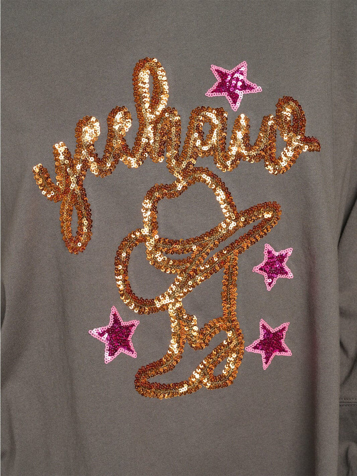 WOMEN'S LONG SLEEVE HIGH-LOW GRAPHIC OVERSIZE SHIRT