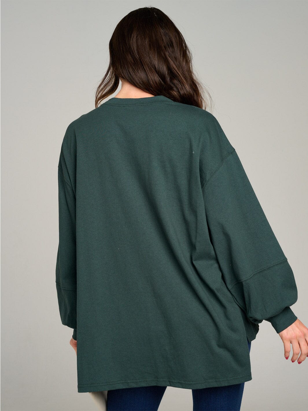 WOMEN'S LONG SLEEVE HIGH-LOW GRAPHIC OVERSIZE SHIRT