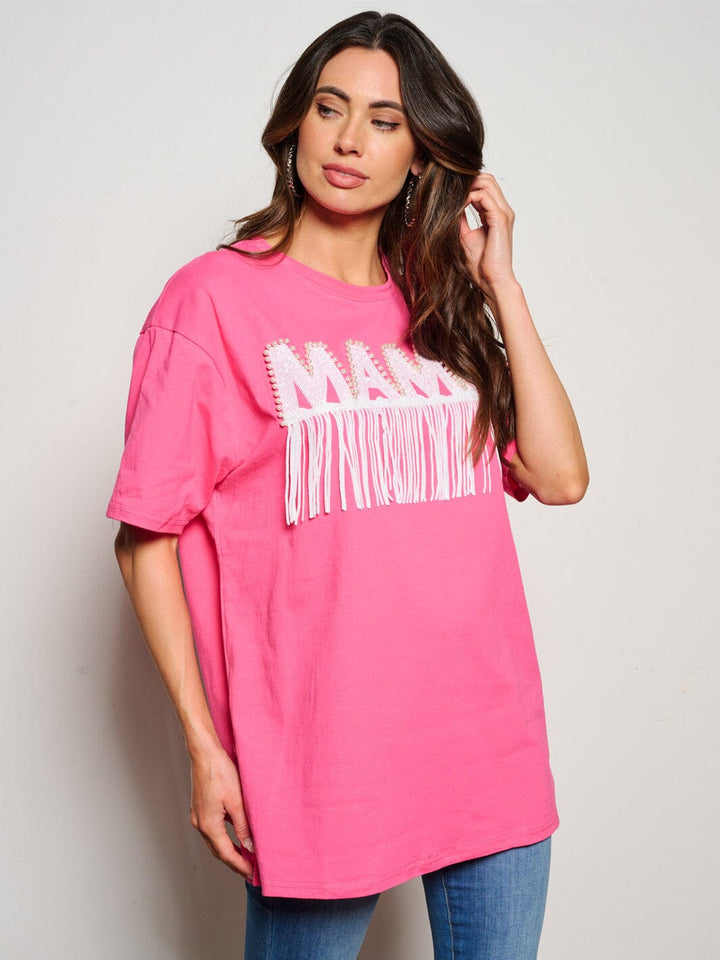 WOMEN'S SHORT SLEEVE MAMA GRAPHIC TOP