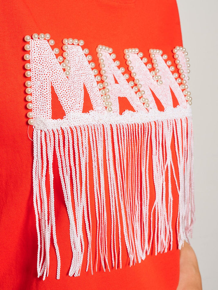 WOMEN'S SHORT SLEEVE MAMA GRAPHIC TOP