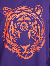 WOMEN'S SHORT SLEEVE GRAPHIC HIGH-LOW OVERSIZED TOP