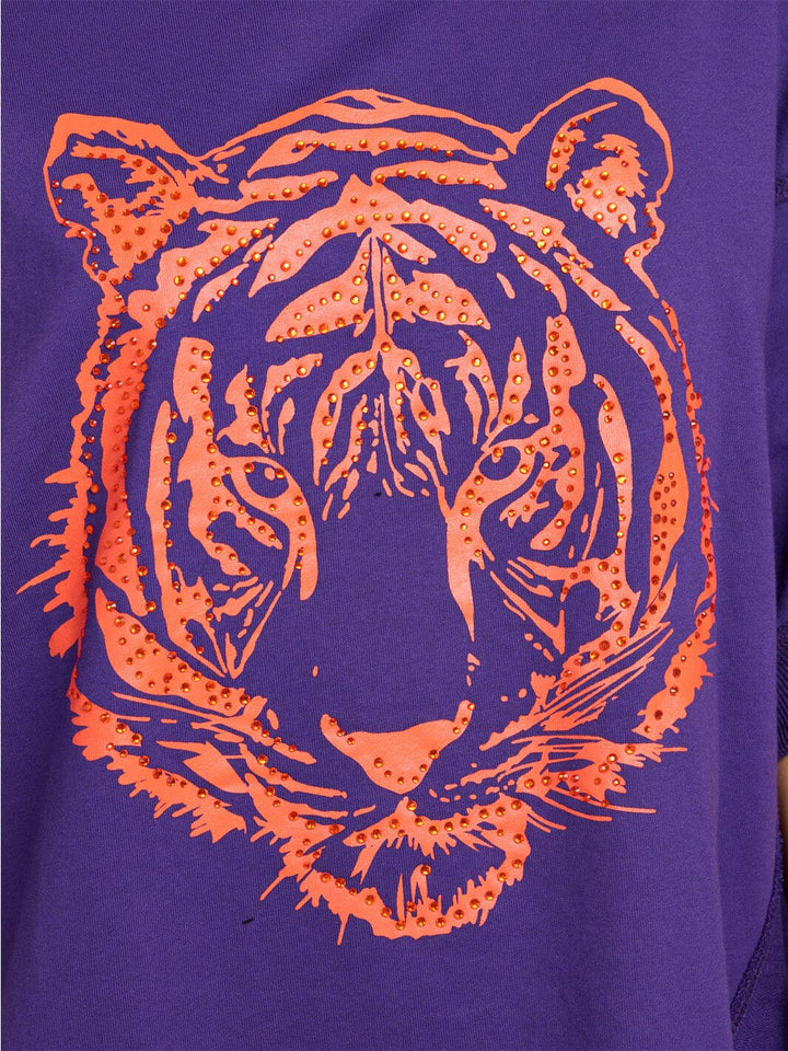 WOMEN'S SHORT SLEEVE GRAPHIC HIGH-LOW OVERSIZED TOP