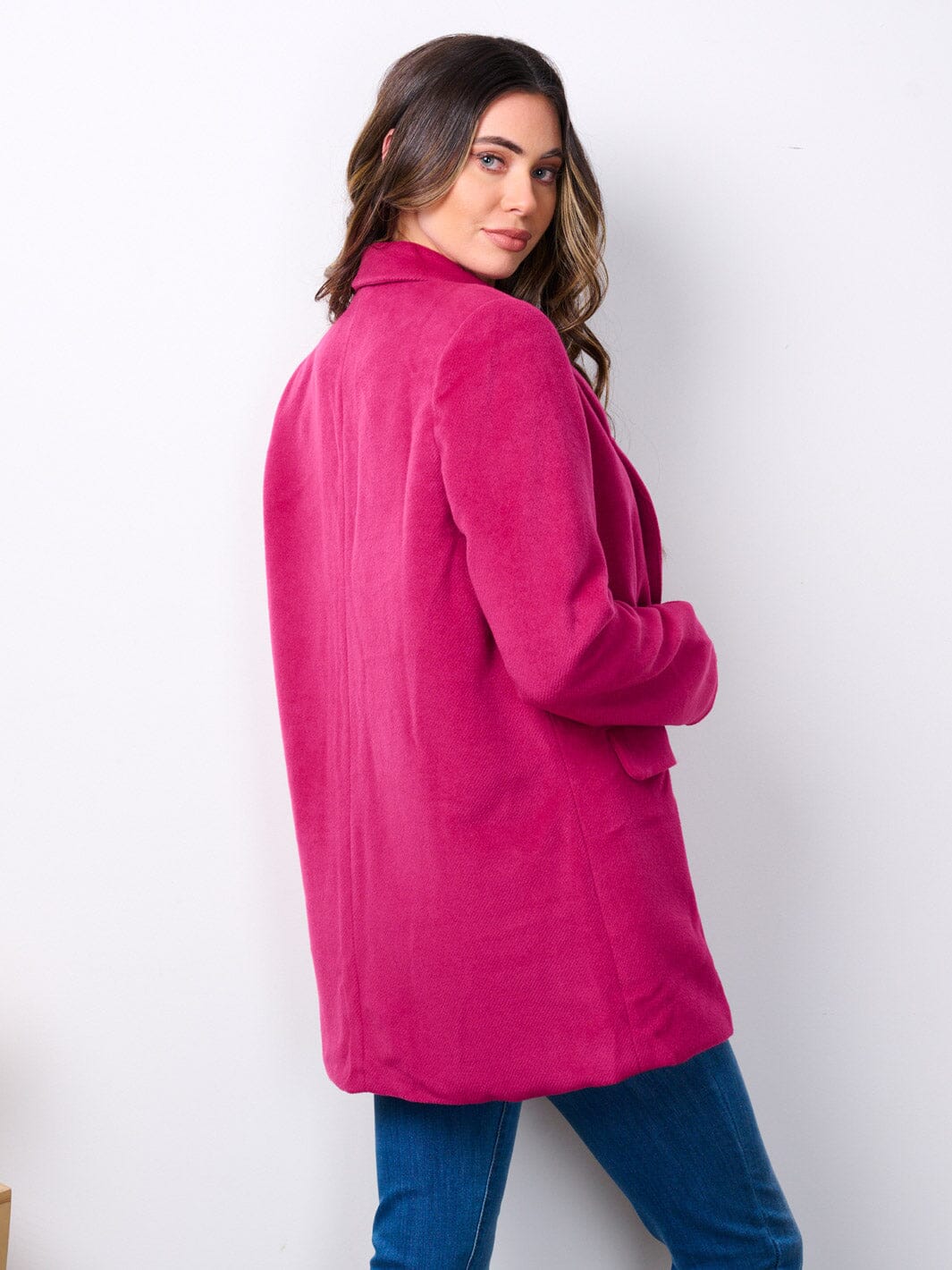 WOMEN'S LONG SLEEVE BUTTON CLOSURE POCKETS CORDUROY JACKET