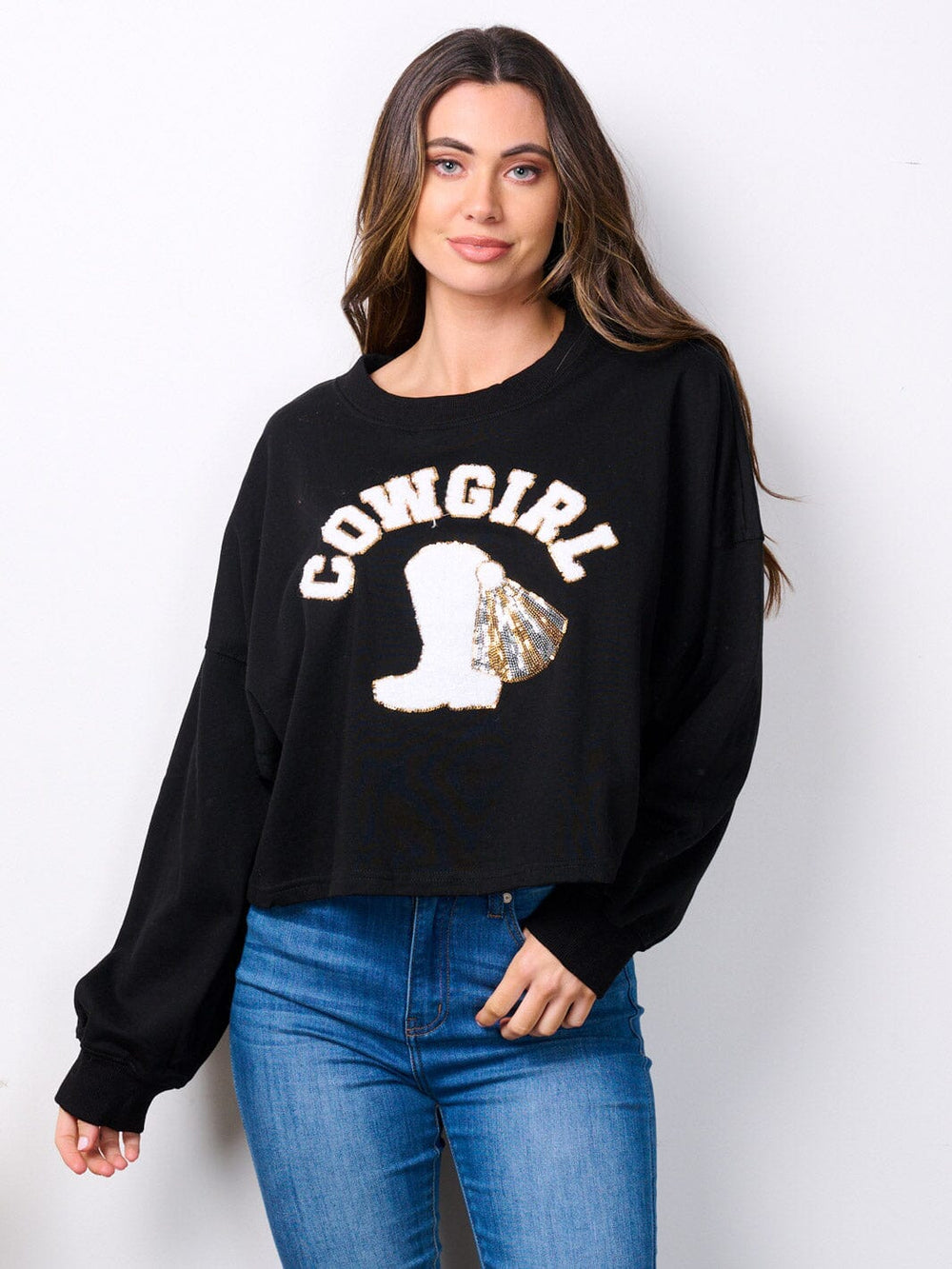 WOMEN'S LONG SLEEVE COWGIRL SWEATER