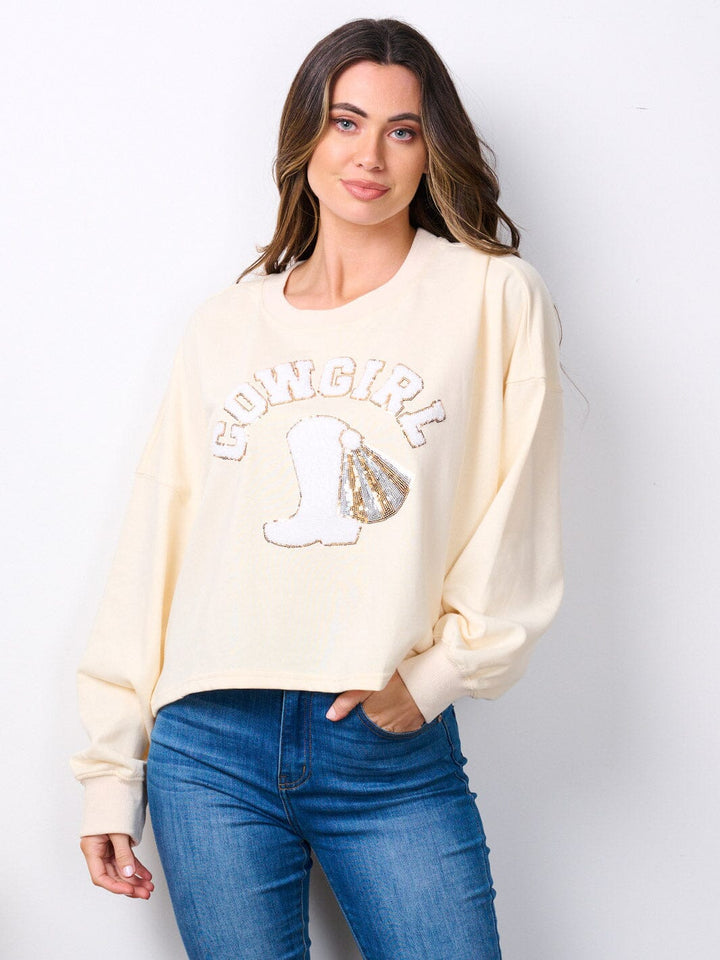 WOMEN'S LONG SLEEVE COWGIRL SWEATER